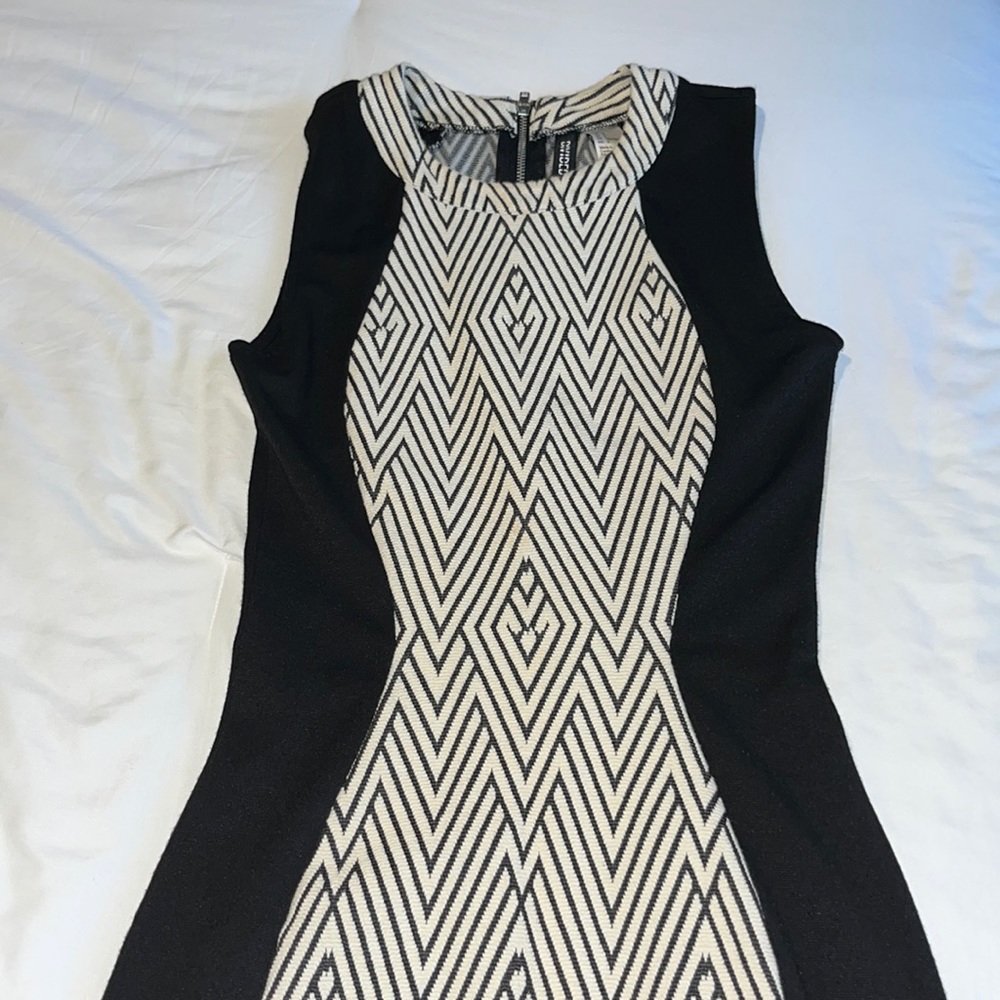 H&M black and white formal dress